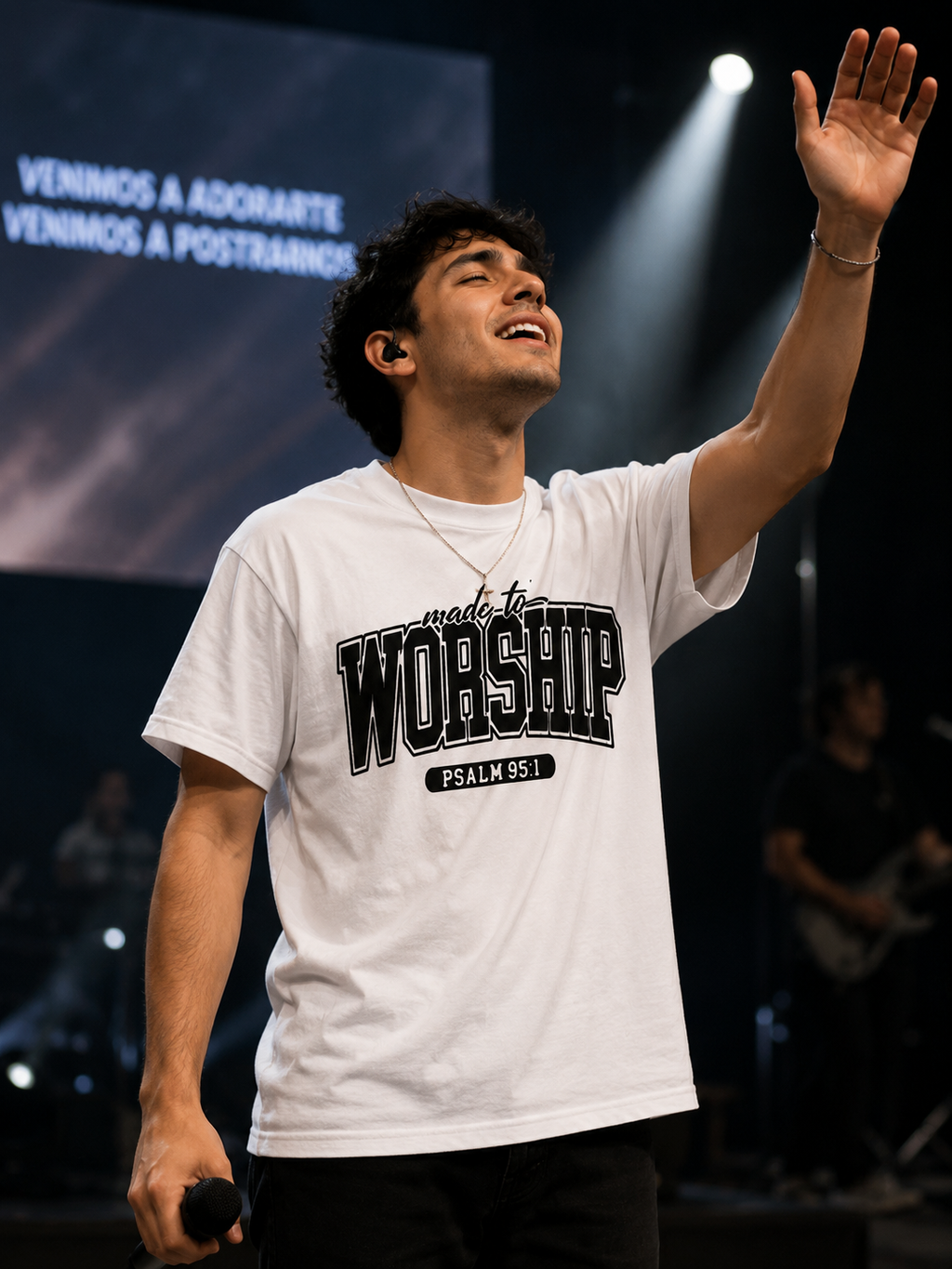 Made to Worship-Salmo 95:1 Camiseta Cristiana de Adoración
