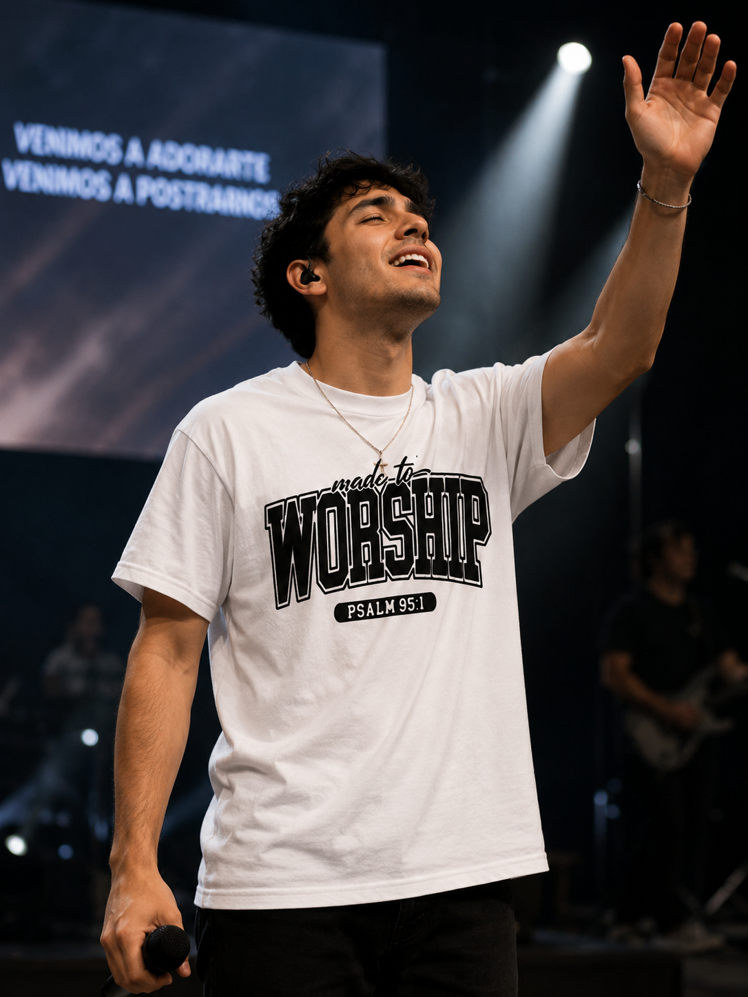 Made to Worship-Salmo 95:1 Camiseta Cristiana de Adoración