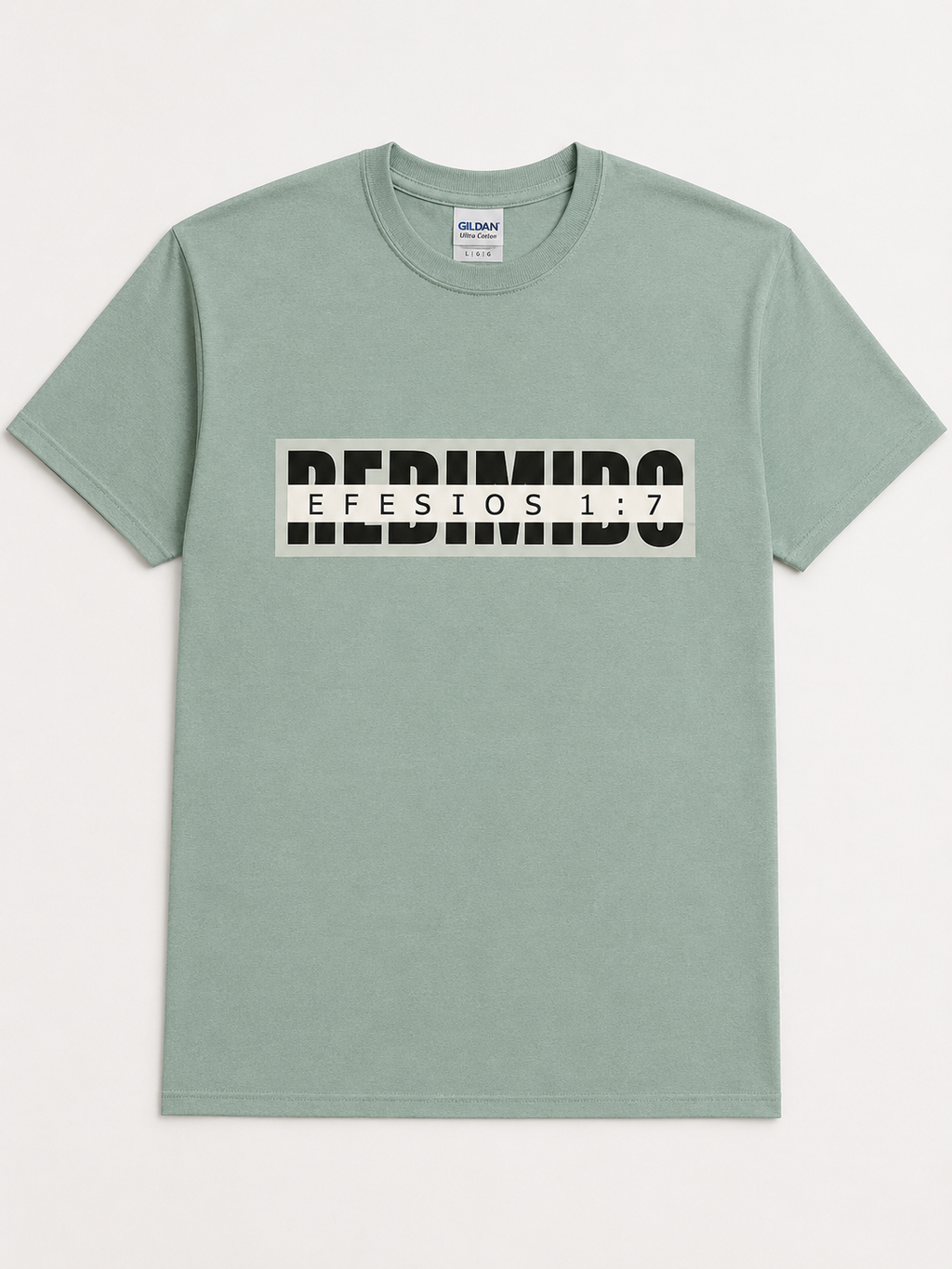 Redimido – Efesios 1:7 Camiseta Cristiana para hombre de Fe