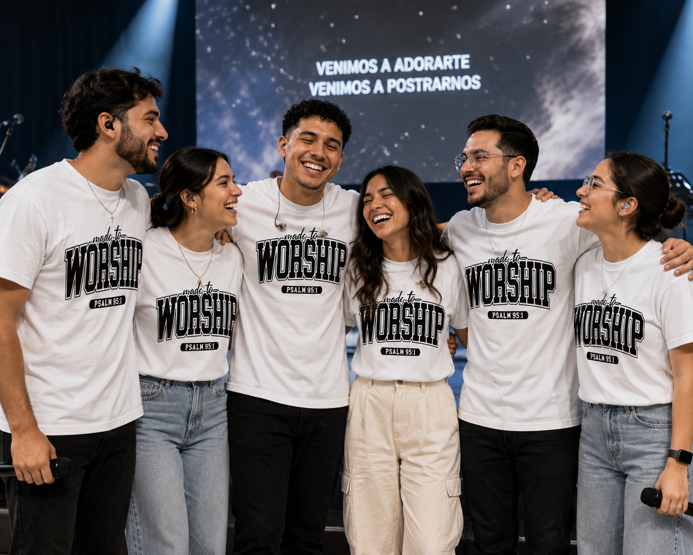 Made to Worship-Salmo 95:1 Camiseta Cristiana de Adoración