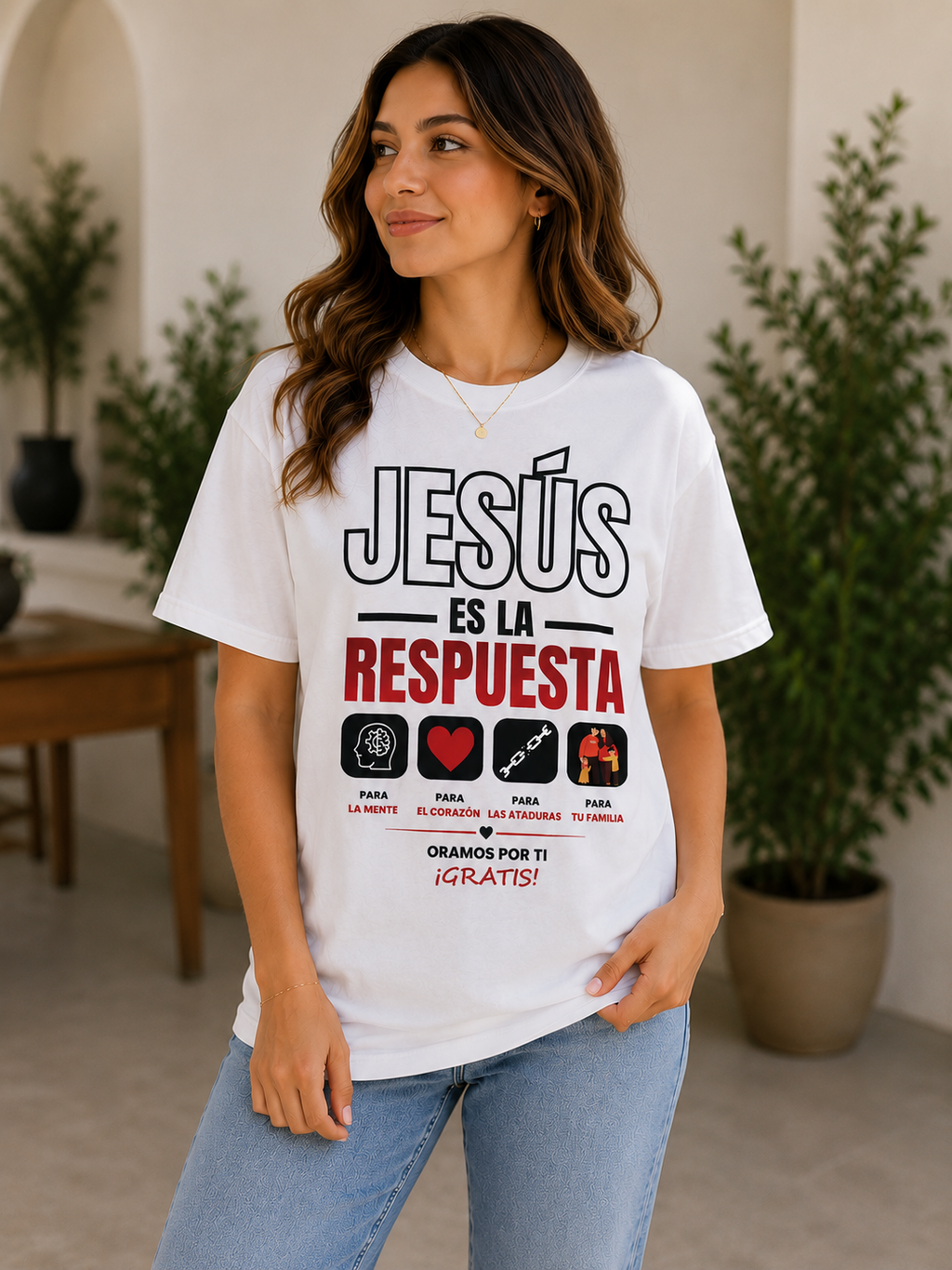 Camiseta Cristiana Jesús es la Respuesta | Fe, Esperanza y Restauración