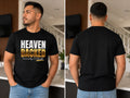 Camiseta Cristiana “Heaven Backed” – Powered by El Shaddai | Unisex Premium Negra